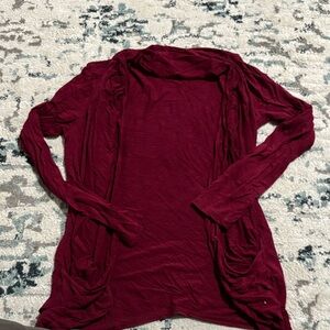 Mi Deep Red Long Sleeve Top